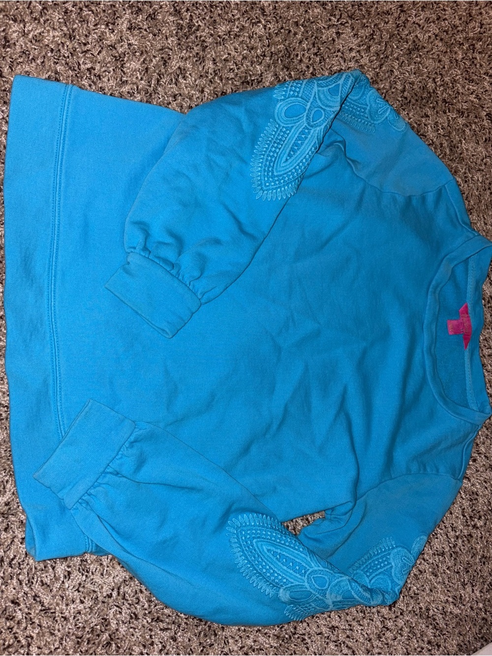 Lilly Pulitzer Turquoise Blue Crewneck Sweatshirt